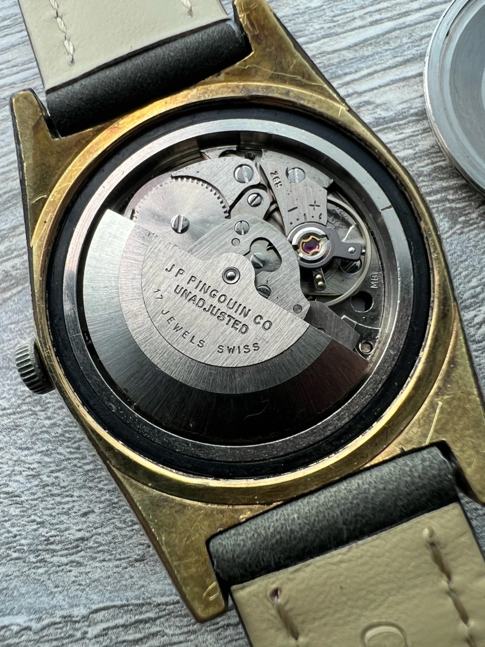 Volks Swiss Gold-Tone Automatic Watch with Day-Date